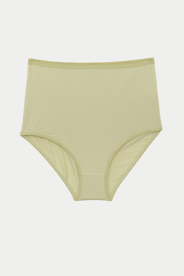 BASERANGE Bamboo Fiber High-Waisted Flared Briefs (France) BAS-UNHW-BL-AU25-PIER GREEN